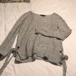 Side tie sweater